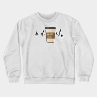 Heartbeat Pulse - Coffee Crewneck Sweatshirt